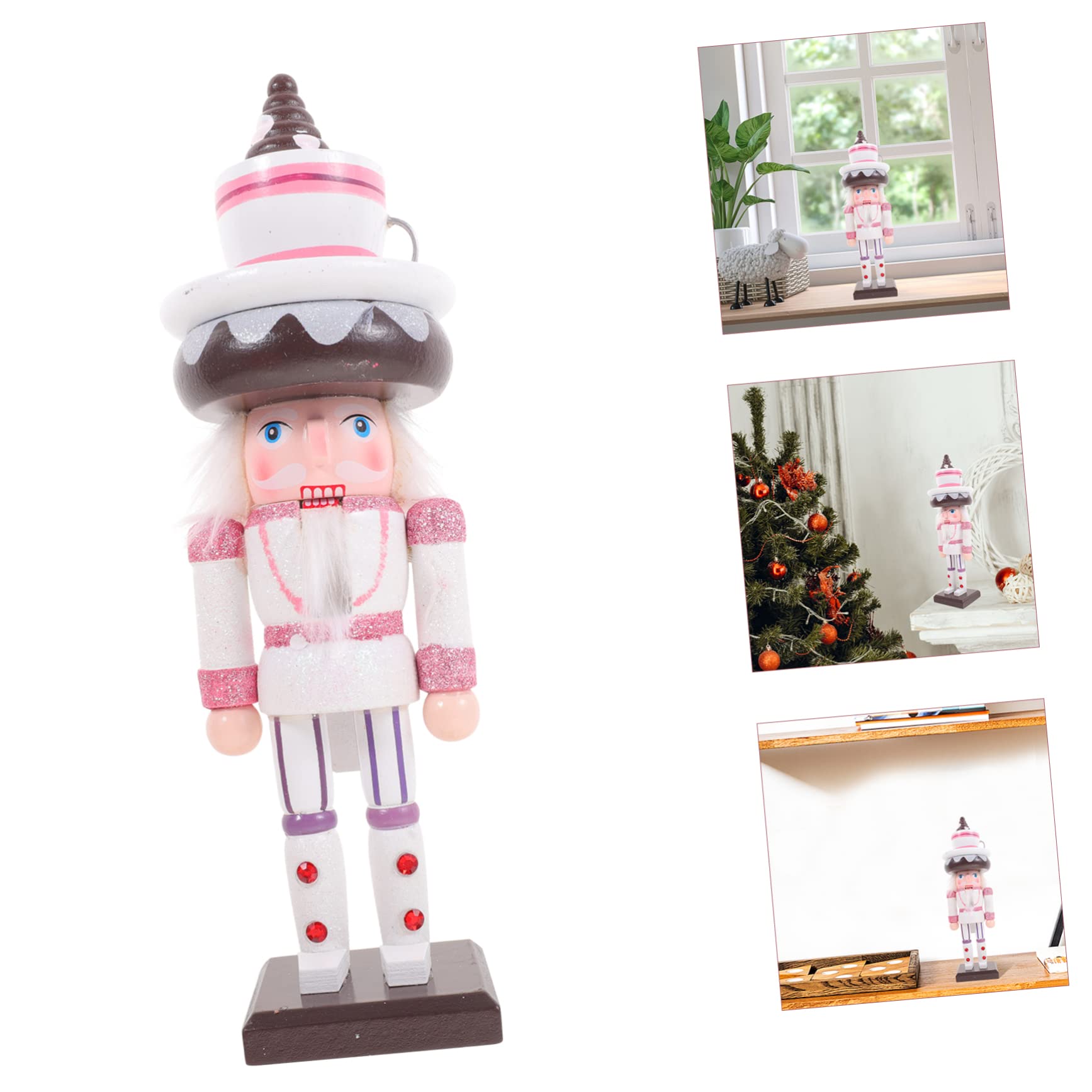 PRETYZOOM 5 Pièces Marionnettes Casse-Noisette Decoration Noel Decoration de Noel Casse-Noix de Jouets d'extérieur décor Jouet Casse-Noisette Ornement de Casse-Noisette de gâteau