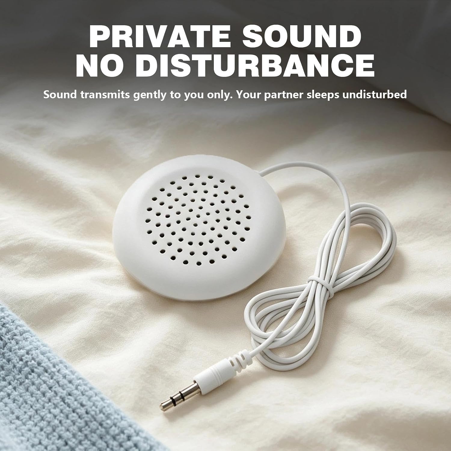 5Pcs Pillow Speakers for Sleeping Set, 3.5mm Under Pillow Speaker with 100cm Wire, Portable ABS Speaker for Sleep for MP3, MP4, Phone, CD Player