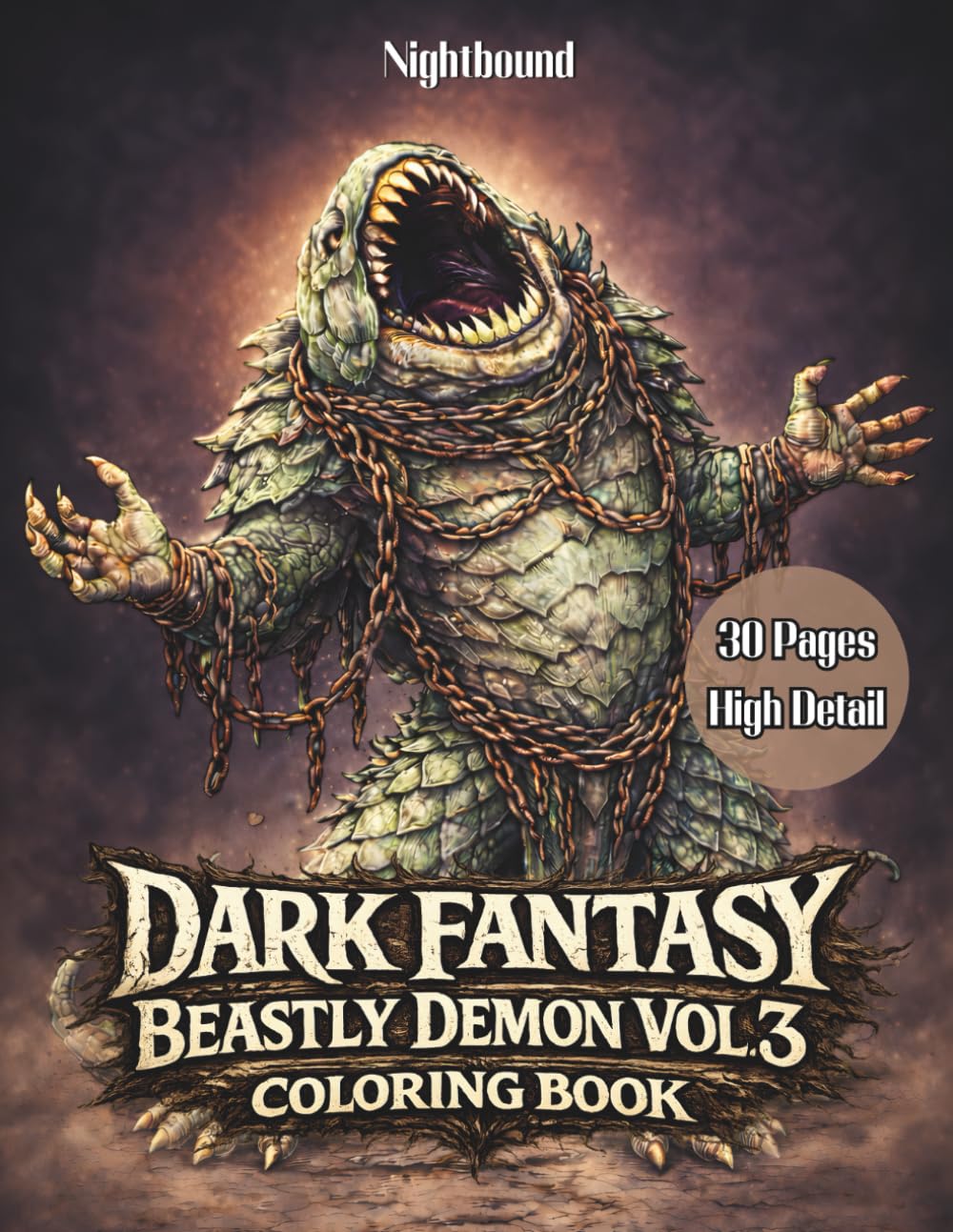 Dark Fantasy Beastly Demons – Vol. 3: Monstrous Creatures Coloring Book