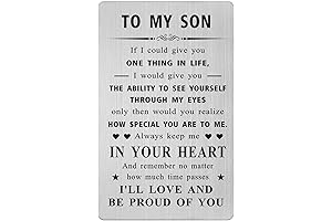 Christmas or Valentines Day Card Expressing Love and Appreciation for Son