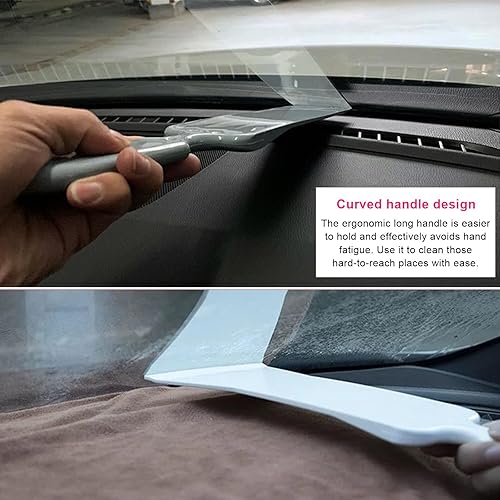 Miniatura 4 de Dickno 2 herramientas de tinte de ventana de mango largo, juego de herramientas de limpieza de ventanas delanteras y traseras de automóvil,