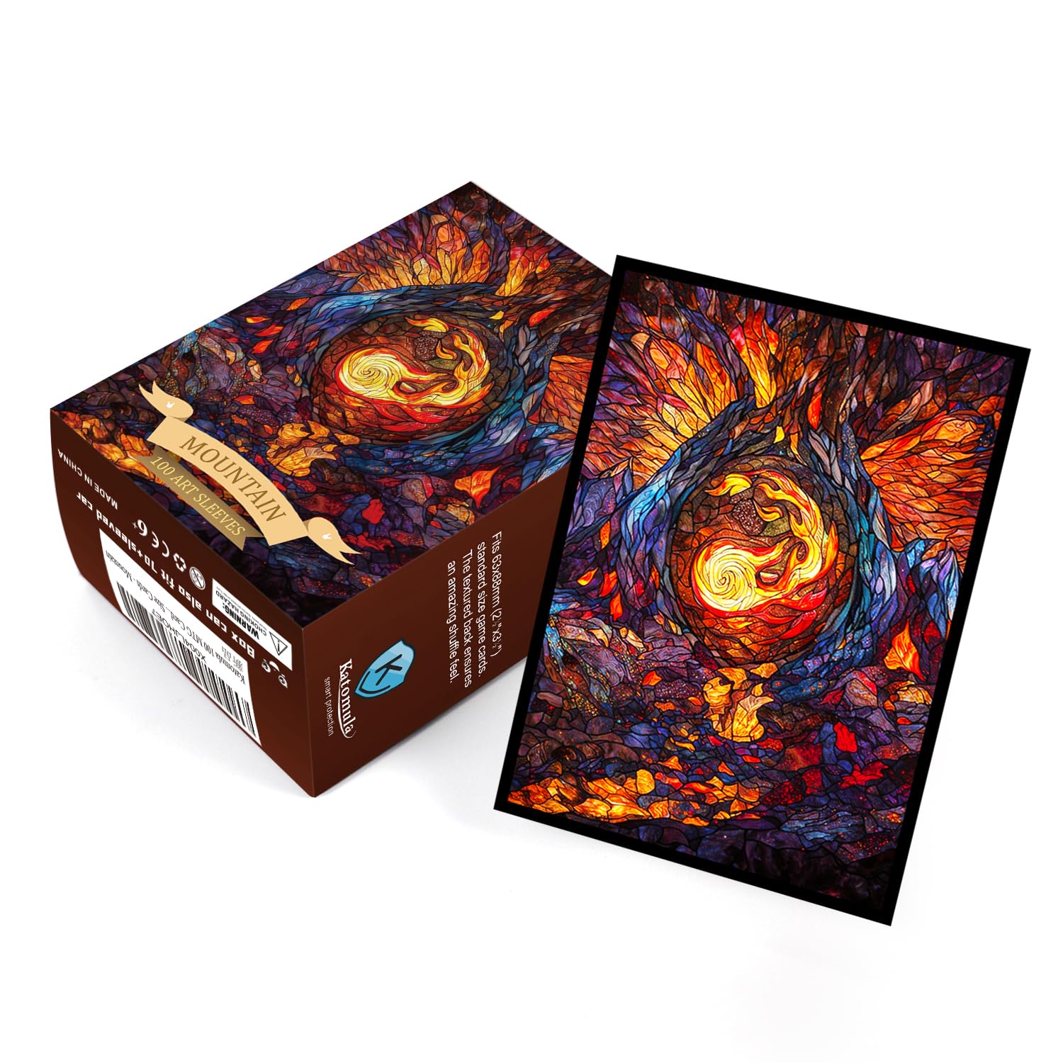 Amazon.com: Katomula 100 MTG Card Sleeves with 100 Inner Sleeves, Textured  Back Art Sleeve, Fit Standard Size Cards