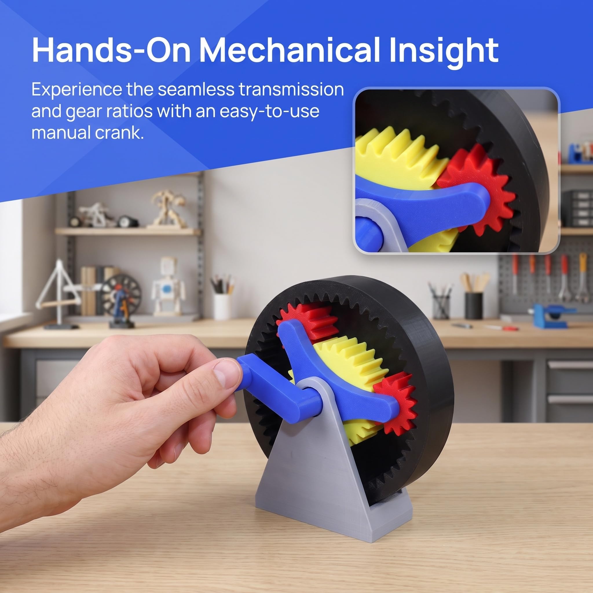 Model przekładni planetarnej, zestaw narzędzi mechanicznych DIY, zestaw demonstracyjny przekładni planetarnej z nadrukiem 3D, do nauczania nauk mechanicznych