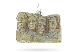 Mount Rushmore, South Dakota - Blown Glass Christmas Ornament