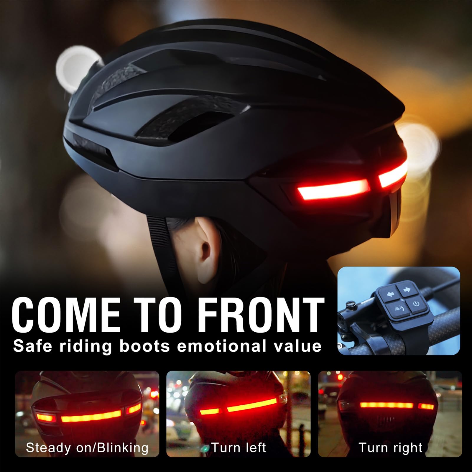 Luocute Casque de Vélo Intelligent avec Caméra 1080P et Clignotants
