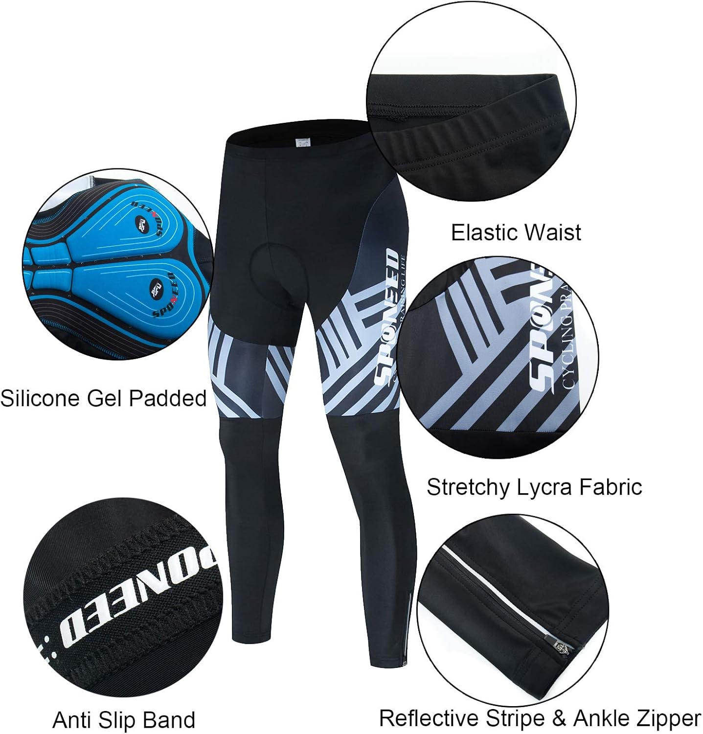 Men's Cycling Cothing Sets Long Sleeved Bicycle Jersey and Pants Kits Road Bike Cyclist Wear - Image 6