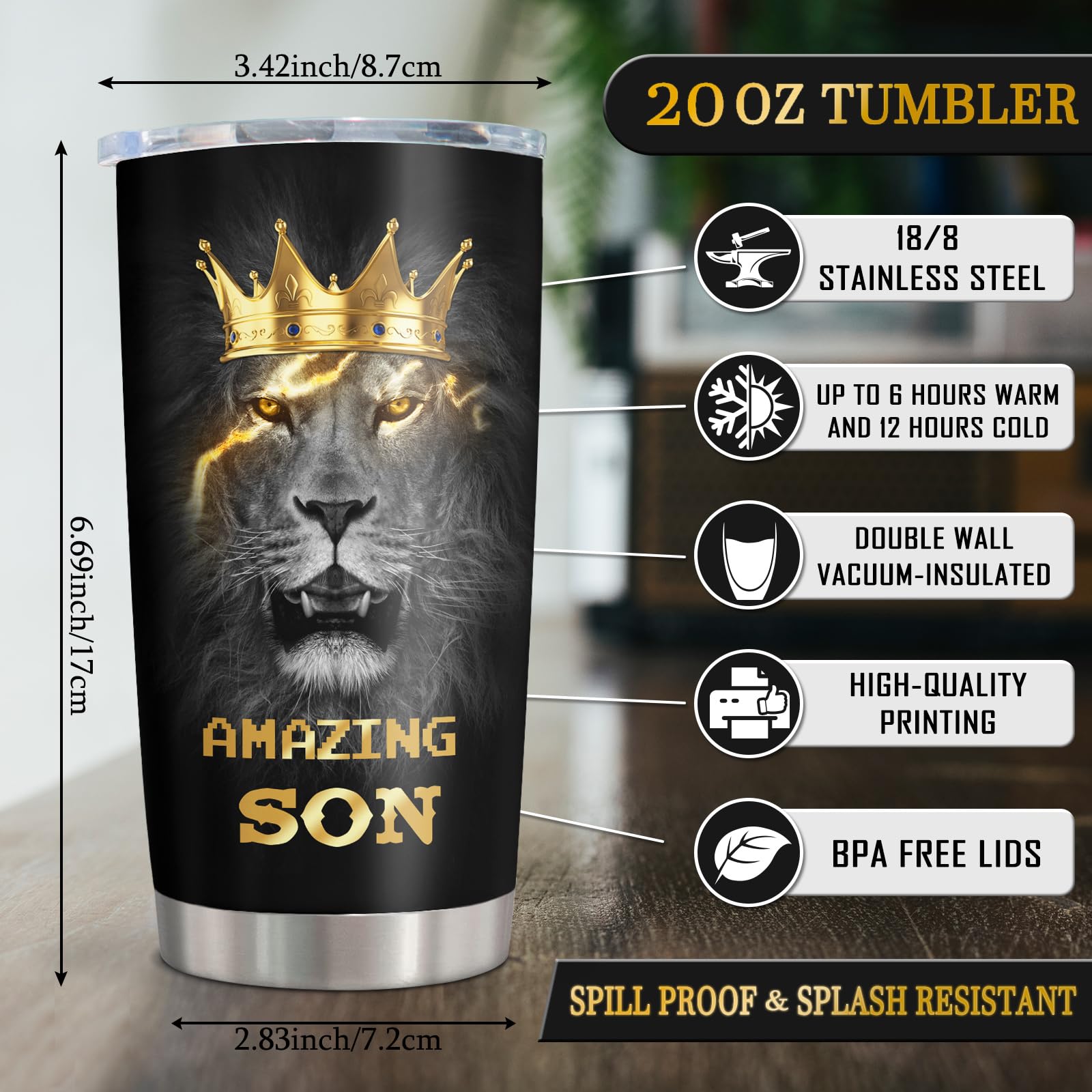 Muilzon To My Son Gifts kubki do kawy 590 ml - prezenty dla syna od mamy / taty kubek do kawy - prezenty dla dorosłego syna kubek - prezenty dla syna od matki / ojca - pomysły na prezent urodzinowy na