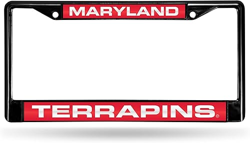 Miniatura 145 de Rico Industries NCAA Black Laser Cut Chrome Frame 12" x 6" Black Laser Cut Chrome Frame - Car/Truck/SUV Automobile Accessory