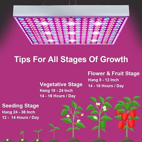 Skylaxy LED Grow Light, Plant Grow Lights for Indoor Plants Full Spectrum 75W Panel Growing Lamp with Timer for Seedling Veg and Flower (2 Pack) photo 6