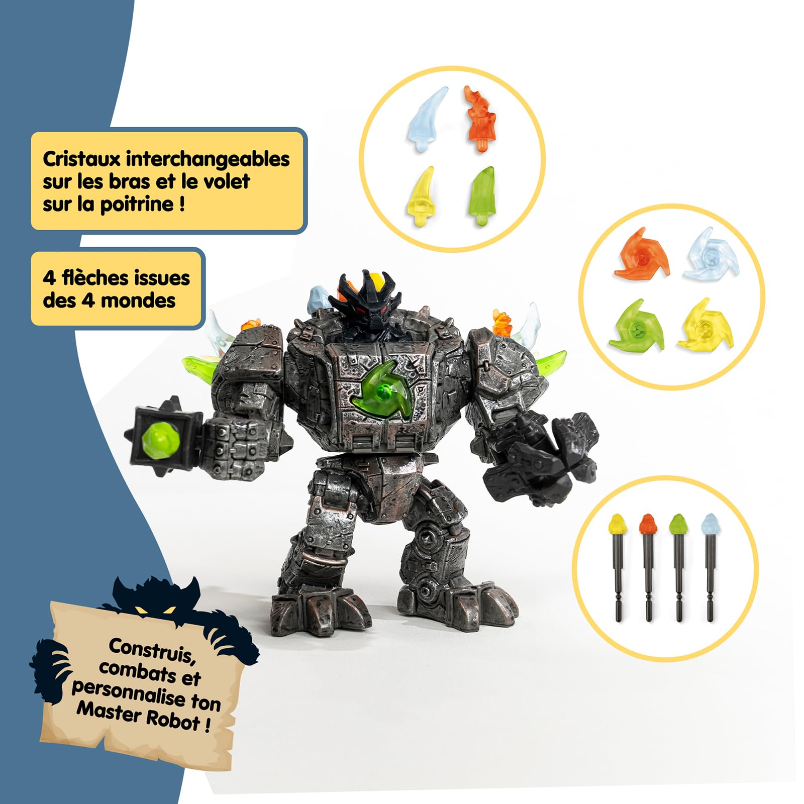 Schleich ELDRADOR | Robot Master avec Mini Creature 42549 | Coffret avec Figurines, Nombreuses Fonctions et Accessoires | Cadeau pour garçons et Filles | Coffret de Jeu à partir de 6 Ans | 20 pièces