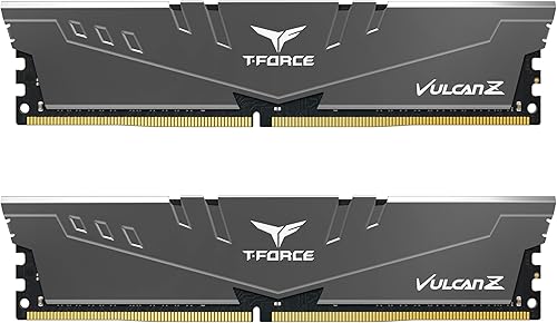 Teamgroup T-Force Vulcan Z DDR4 32 GB Kit (2 x 16 GB) 3200 MHz (PC4-25600) CL16 Módulo de memoria de escritorio Ram (gris) - TLZGD432G3200HC16FDC01