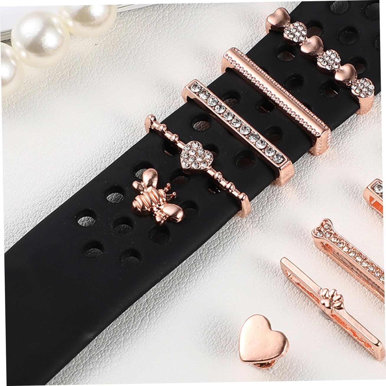 Gatuida Breloques Décoratives Charmes et Clous Simples 10 Pcs en Métal Accessoires Uniques pour Personnaliser et Embellir Votre Bracelet pour Bracelet de Montre Connectée