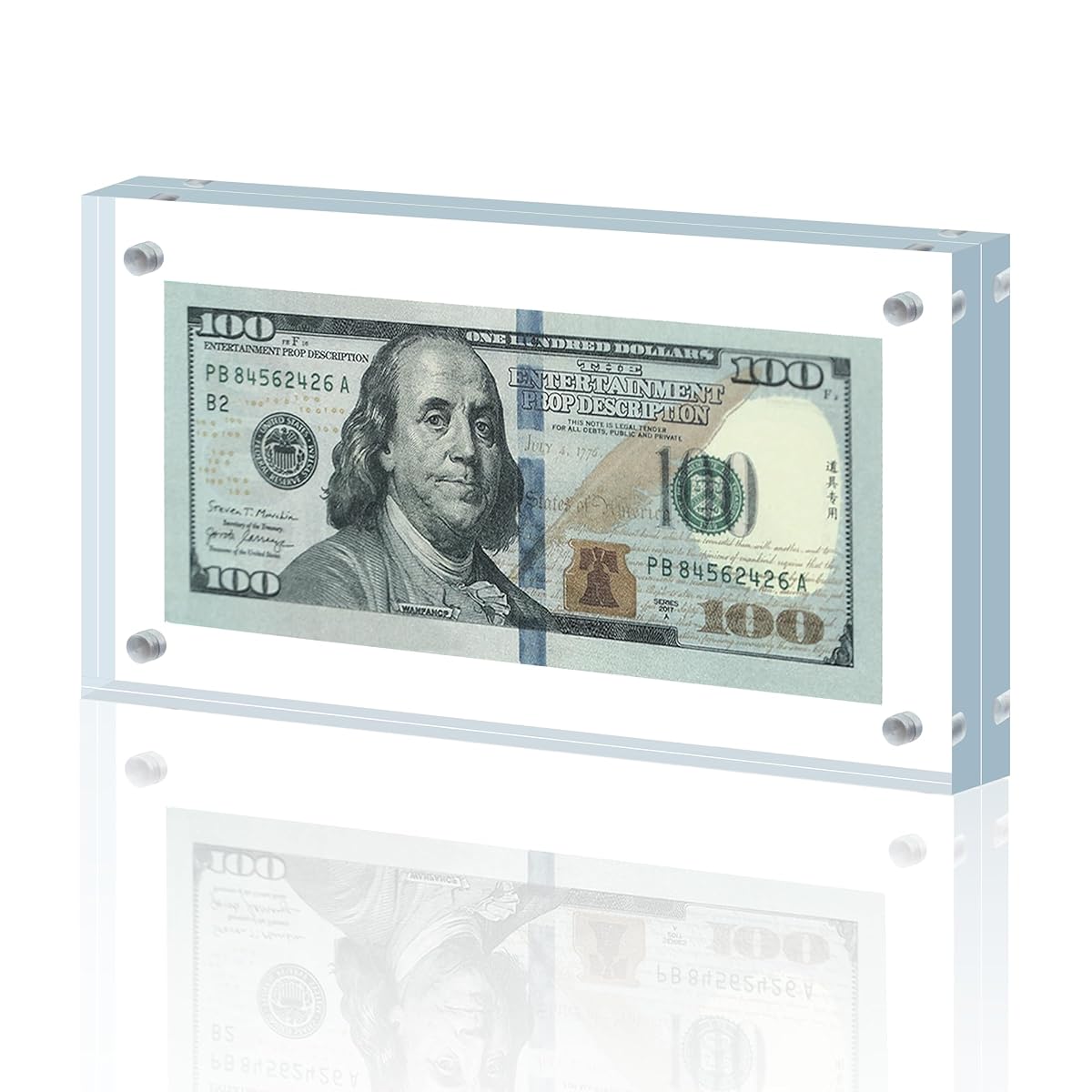 Dollar Bill Holder Acrylic Dollar Bill Frame Self Standing for Collectors