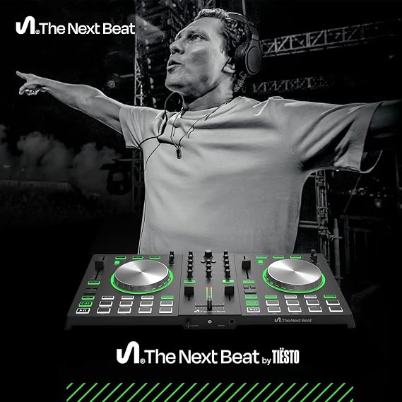 The Next Beat by Tiesto, DJ Decks For Beginners, DJ Controller, DJ Mixer, Multicolor, 22400