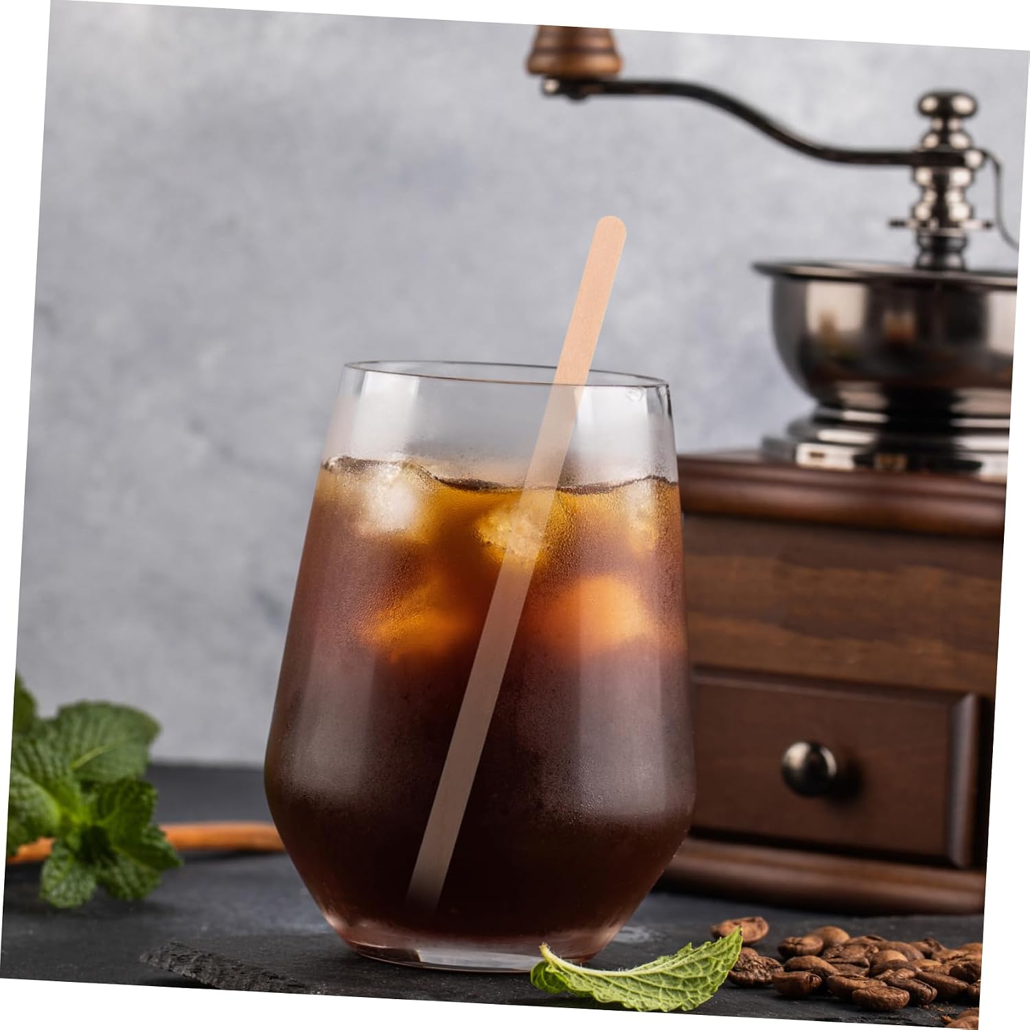 Ciieeo 150pcs Disposable Wooden Coffee Stirrer Sticks Cocktail Mixing Rods for Drinks for Cafes Offices Parties and Everyday Use Lightweight and Convenient