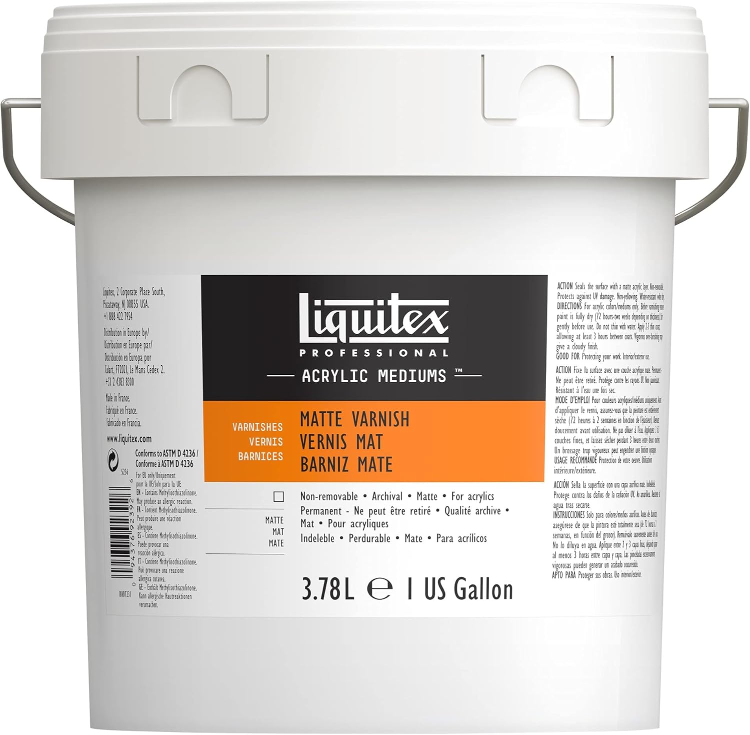 Liquitex Professional Matte Varnish, 3.78L (128oz) Buy Online at