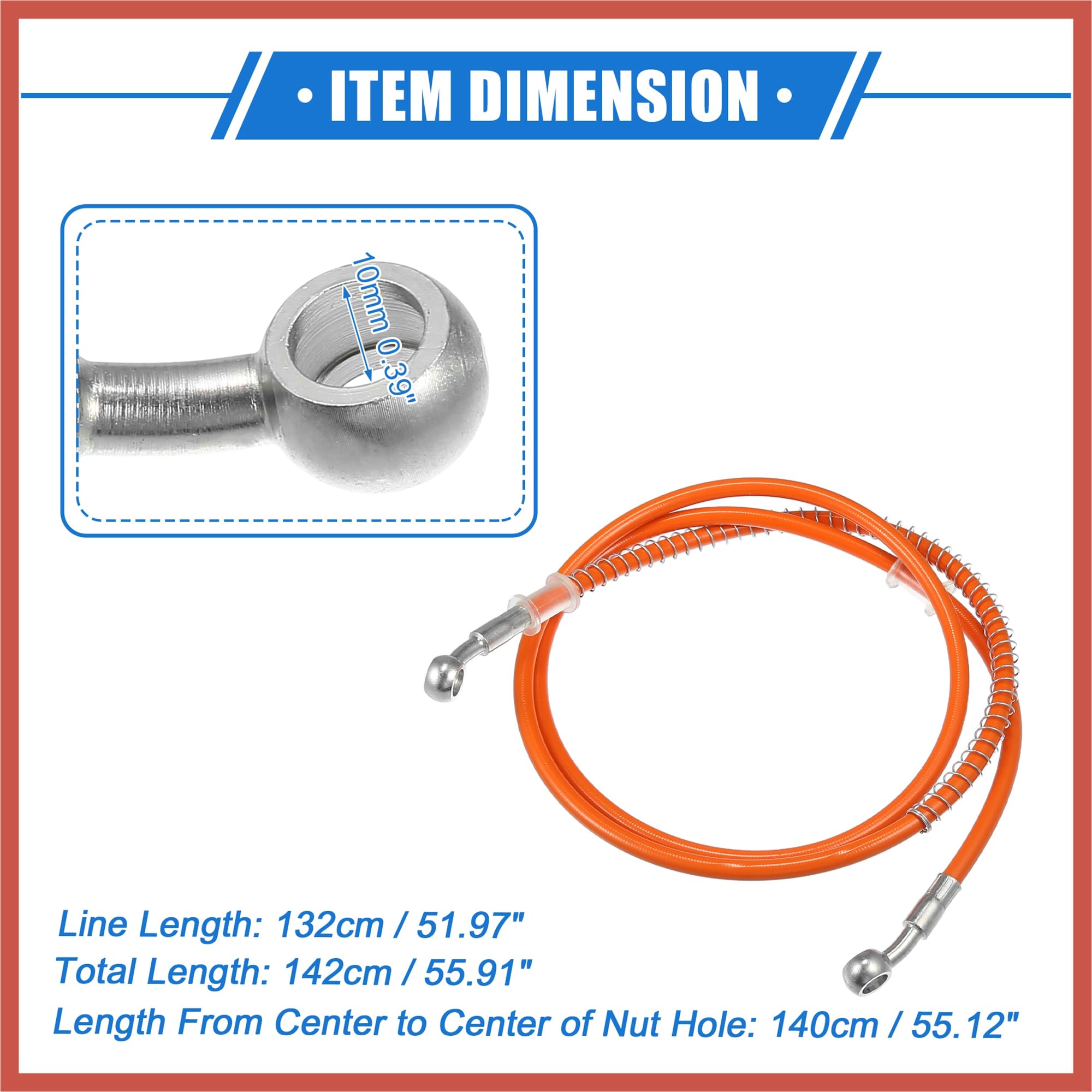 38 Inch FRONT OR REAR HYDRAULIC BRAKE LINE HOSE GO CART TRIKKE DIRT PIT BIKE ATV