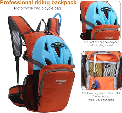 Miniatura 3 de Mochila de senderismo impermeable para ciclismo, 15L, ligera, duradera, para esquí, snowboard, correr, ciclismo MTB