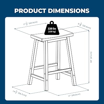 Winsome Satori Saddle Seat Counter Stool, Black, 24