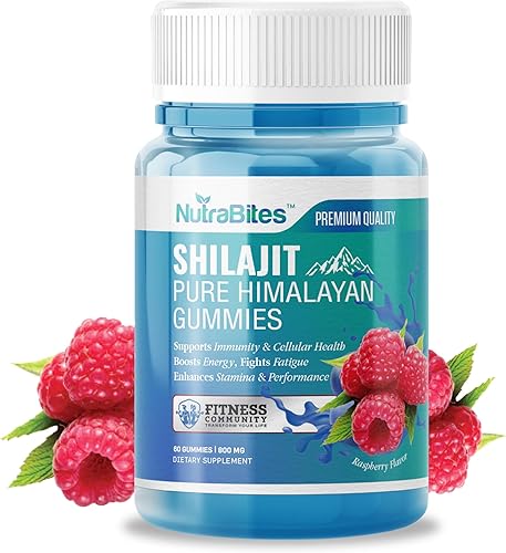 Gomitas puras de Shilajit del Himalaya con Ashwagandha  Energía, Resistencia y Apoyo al Rendimiento  800 mg de Shilajit, ácido fúlvico, vitalidad