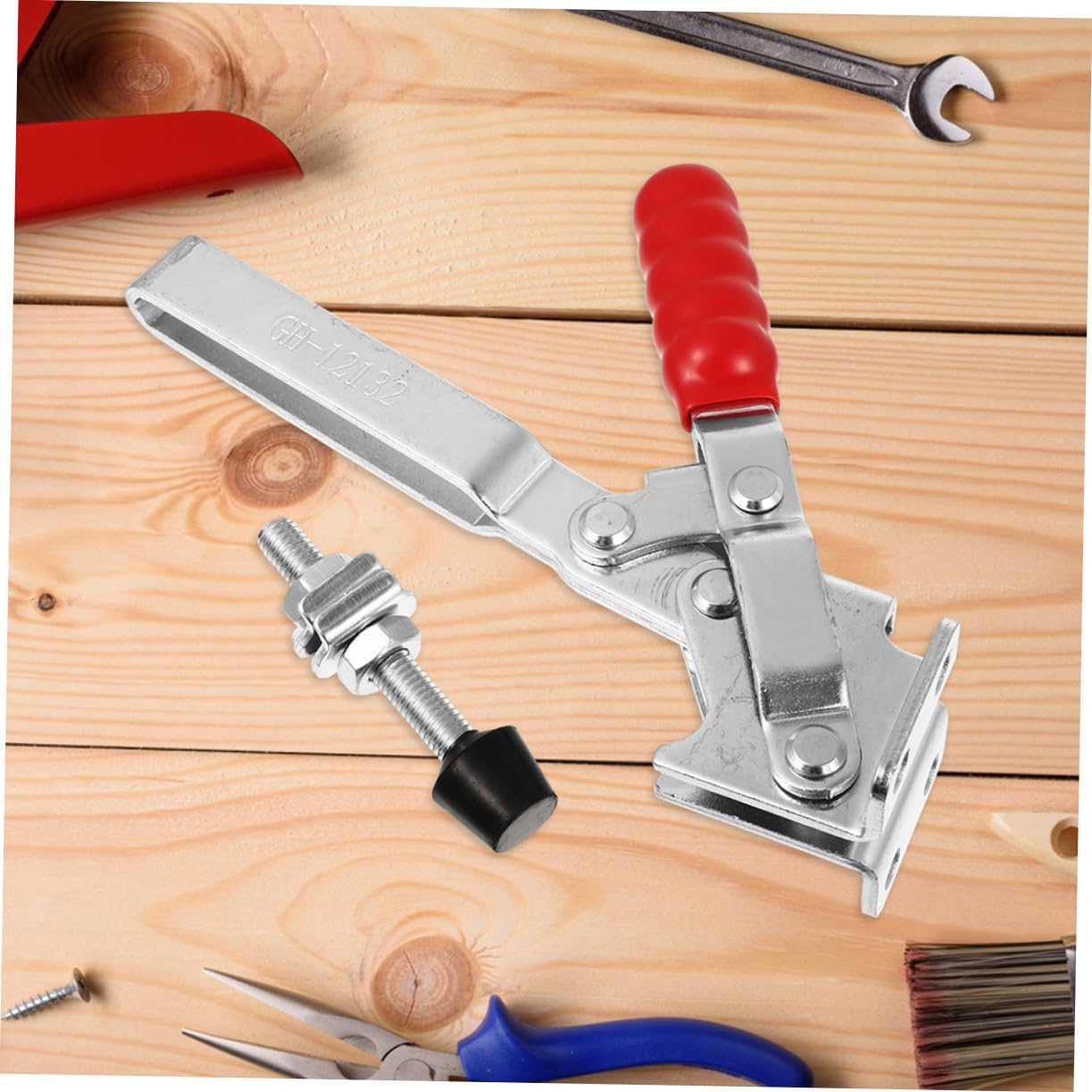 Holibanna 2pcs Welding Toggle Clamps Fixed Quick Release Clamps for Workshop Location and Woodworking Tasks and Design for Workpieces