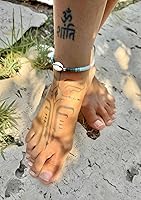 Vista 8 de Tobillera de concha para mujeres, pulsera de tobillo con cuentas de concha cowrie natural ajustable e impermeable, cuentas azul turquesa aqua