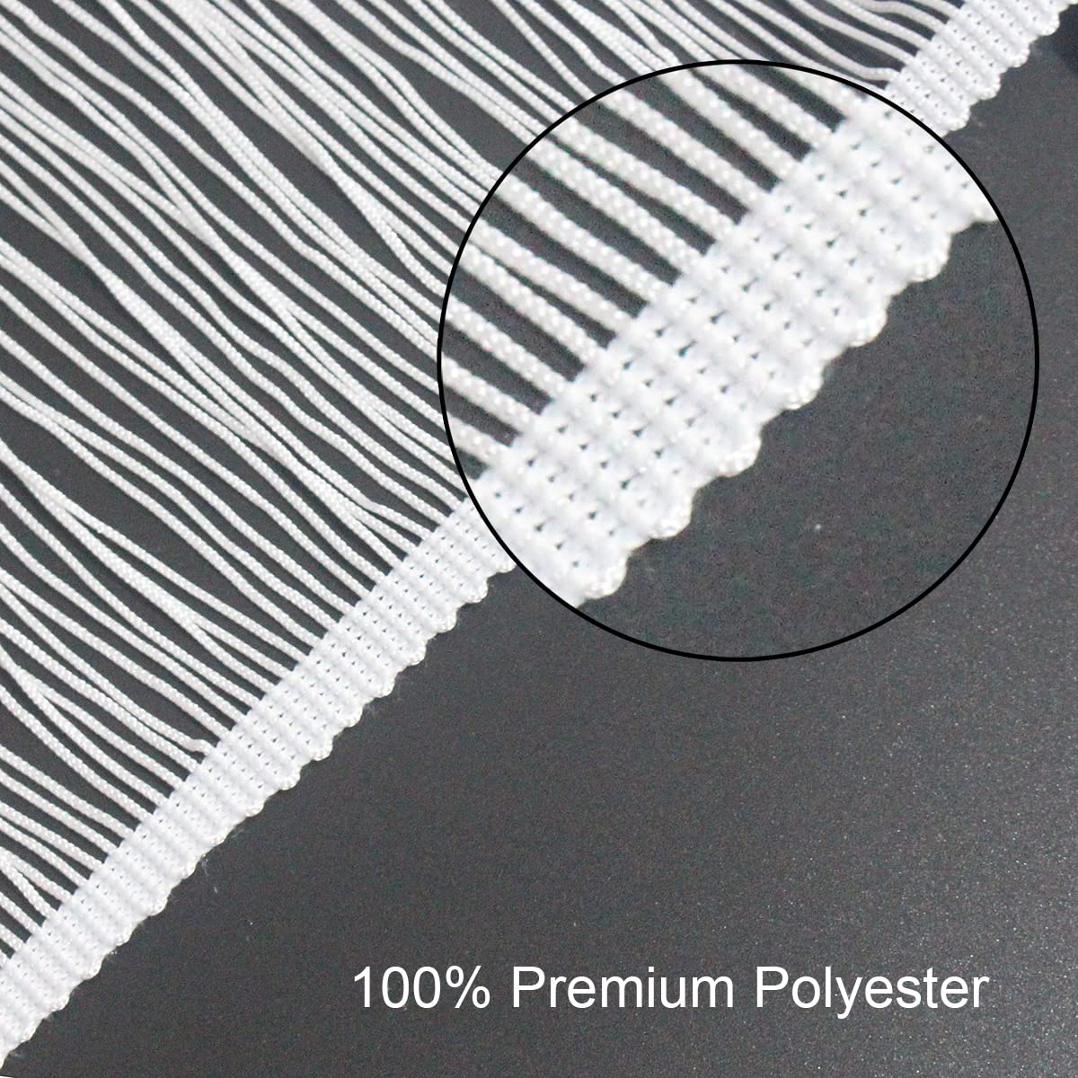 Blausky 5 yards x 15 cm franje boord, franjelint decoratielint zijde