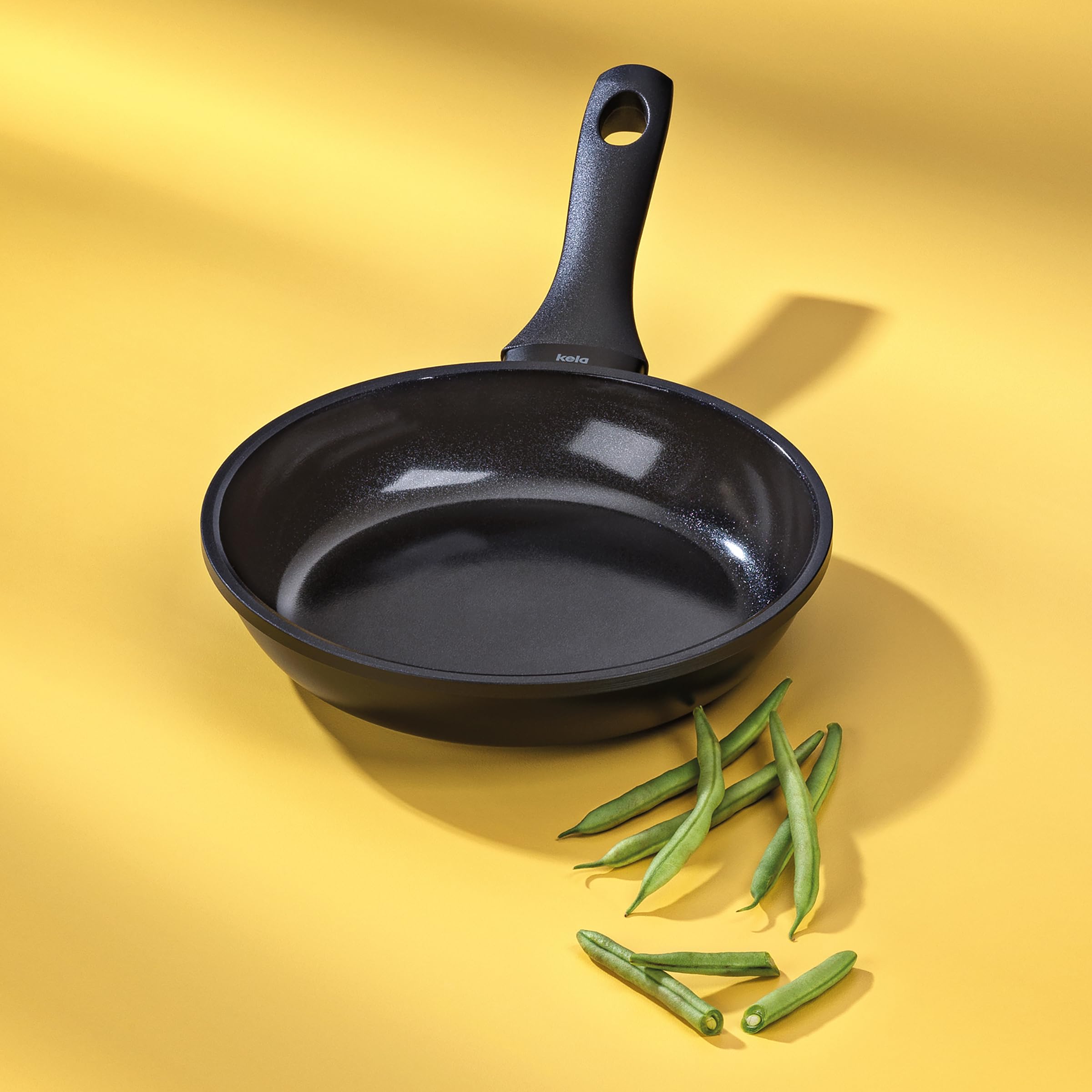 kela tegame con coperchio 4,5 litri ATURA, tegame rettangolare adatto all'induzione, pentola adatta al forno, alluminio pressofuso con rivestimento ceramico, senza PFAS