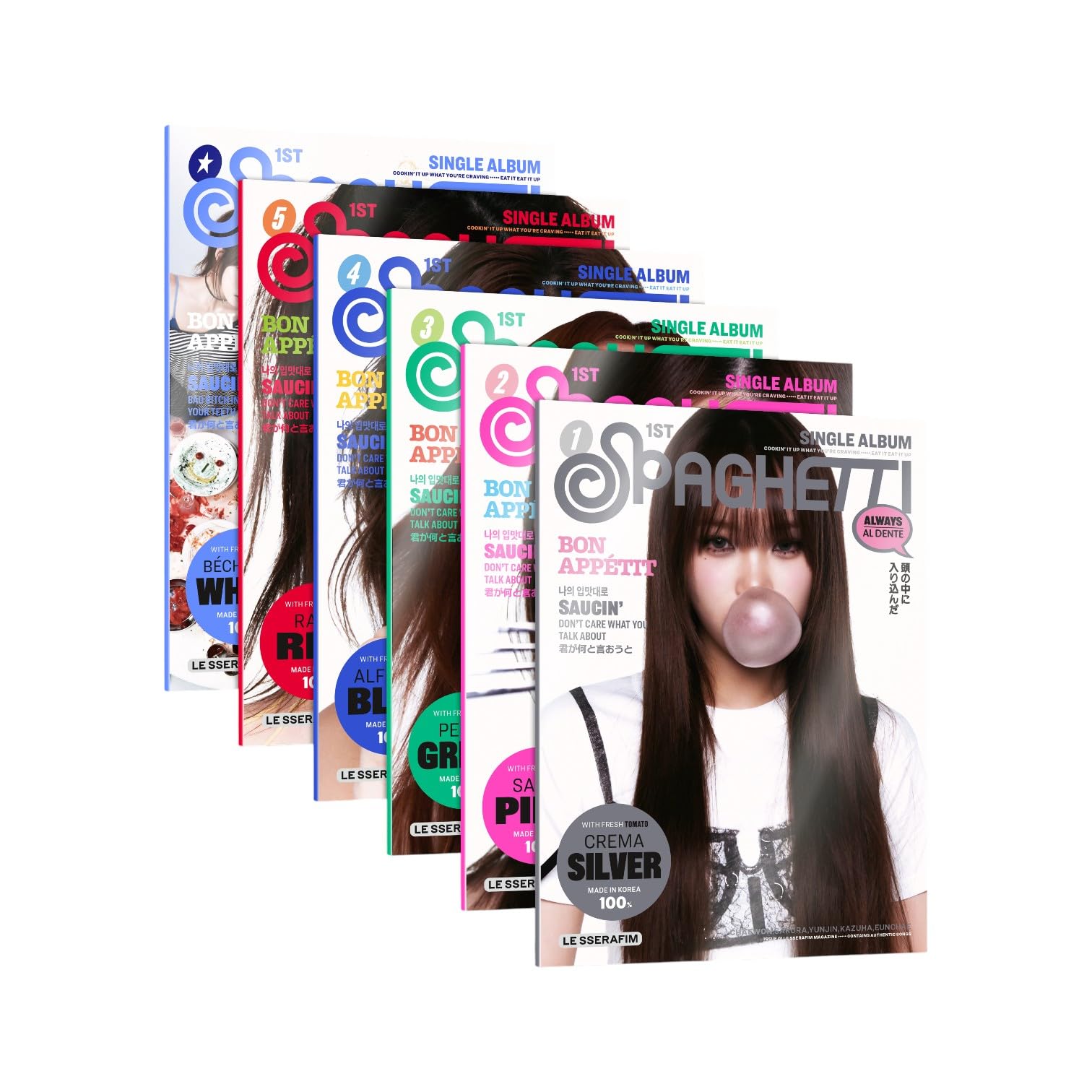 Le sserafim spaghetti 6形態 新品未開封　CD 30枚 Amazon.com: LE SSERAFIM 1st Single Album 'SPAGHETTI' COMPACT