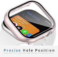 Vista 13 de 6 Pack Case with Tempered Glass Screen Protector for Apple Watch Series 9/8/7 45mm, Ultra-Thin Scratch Resistant Full Protective Hard PC Bumper