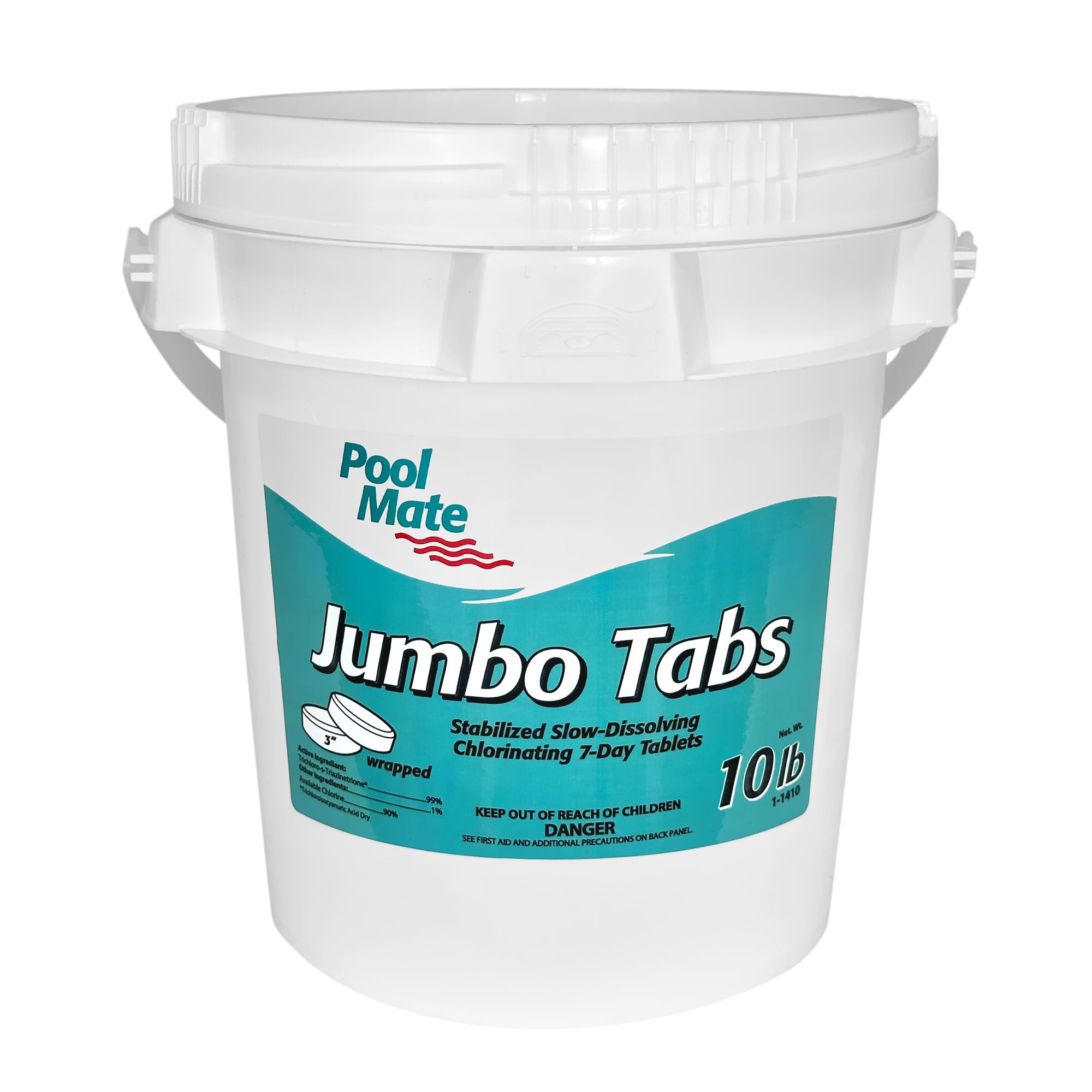 Pool Mate 10 lb Premium Slow Dissolve Jumbo Tab Chlorine Tablet 3"-picture-31