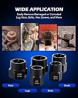 Vista 3 de Orion Motor Tech Impact Nut and Bolt Extraction Tool Set, Rusted Damaged Stripped Nut and Bolt Remover Tool Kit, Nut Bolt Extractor Socket Set in 13