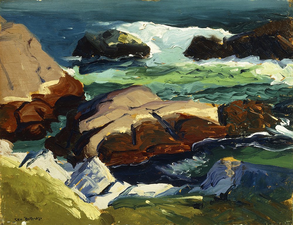Cuadro George Bellows Sun Glow 1913 pequeño con marco negro mate archival