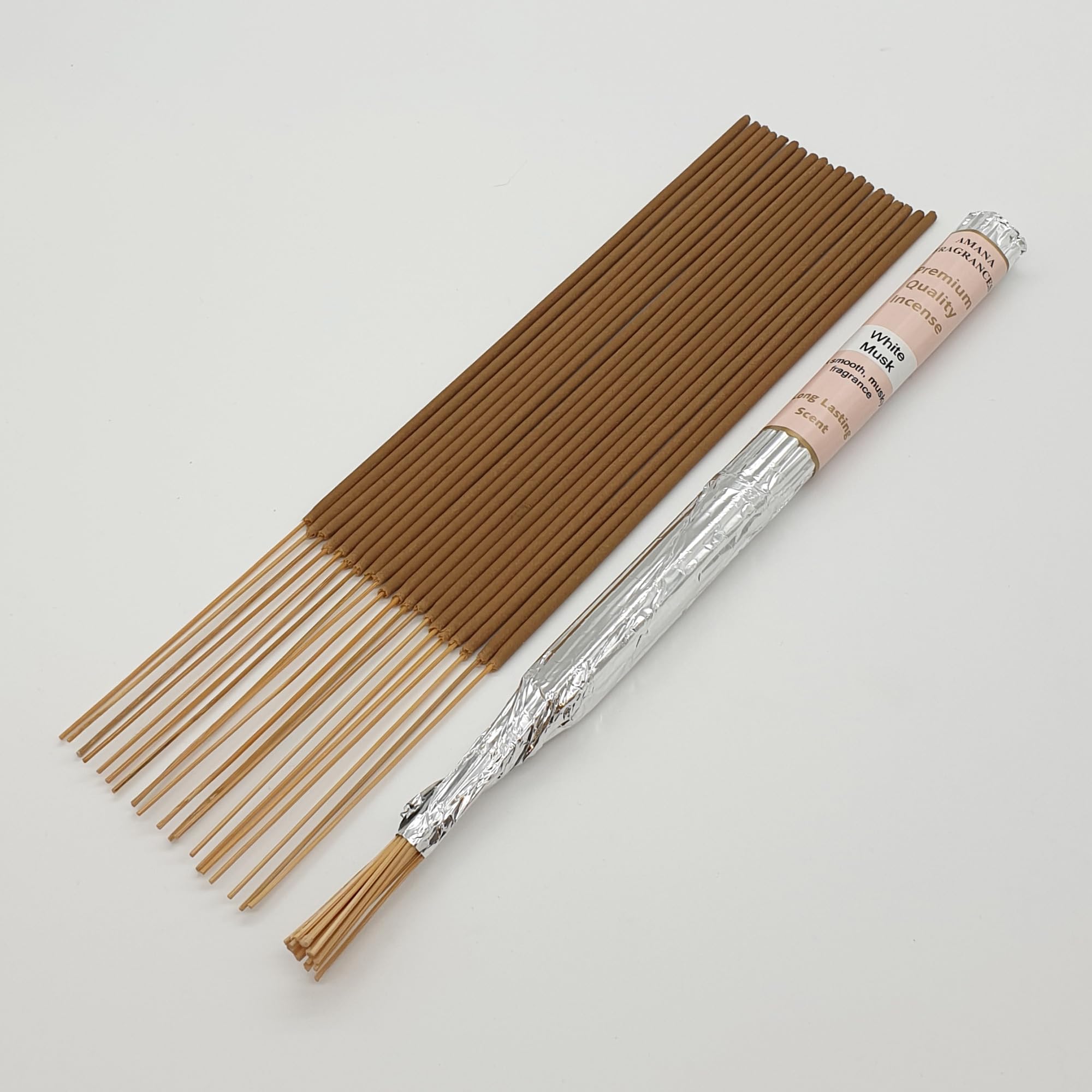 Long Burning Incense Sticks from Amana Fragrances - all scents in one listing (White Musk)