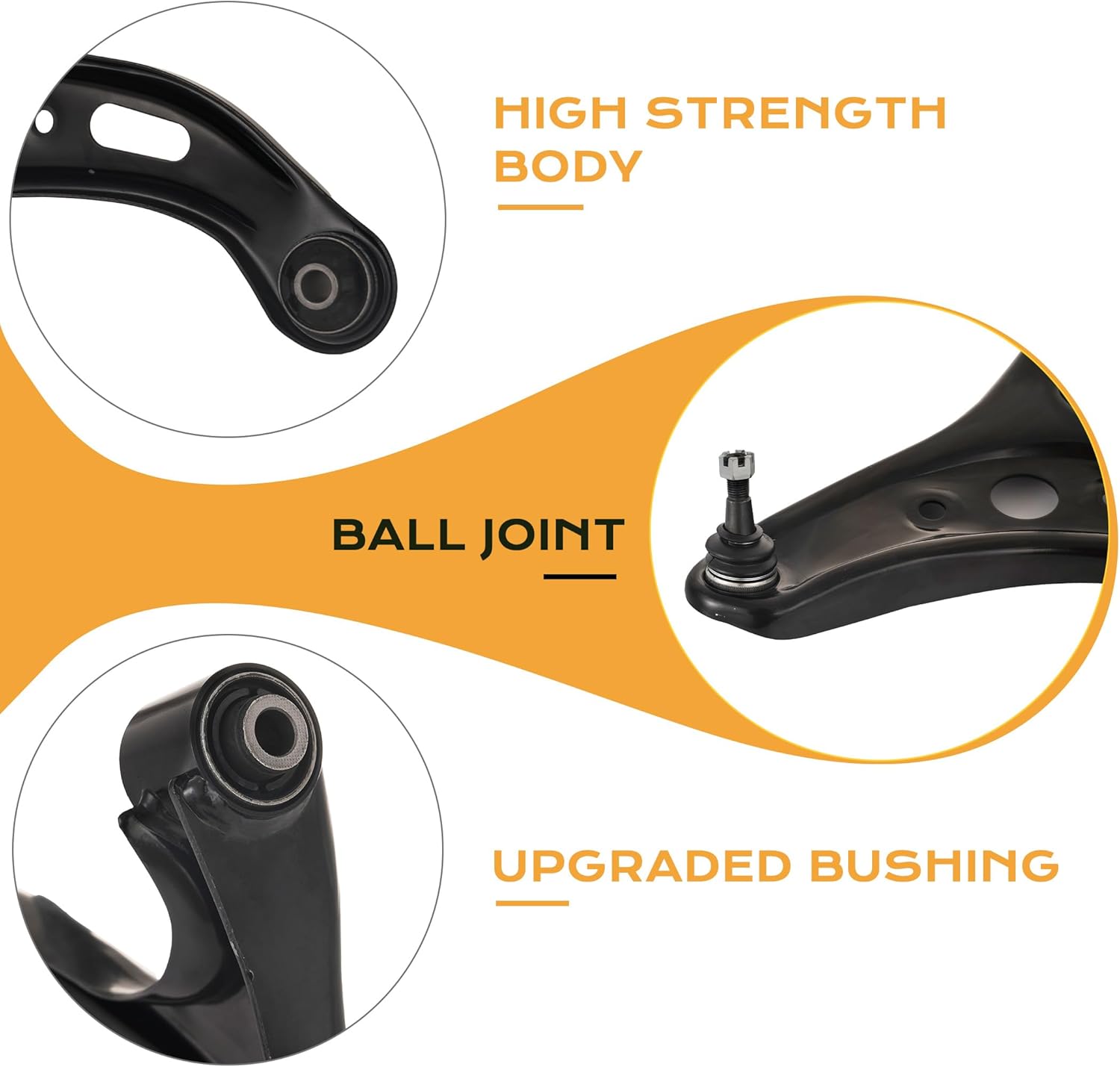 2Pcs Front Lower Control Arm with Ball Joint Set Fit for Subaru Scion FR-S 2013-2016 BRZ 2013-2020 Toyota 86 2017-2020 Replaces# 20202CA000 20202CA010 58866701A 58866801A