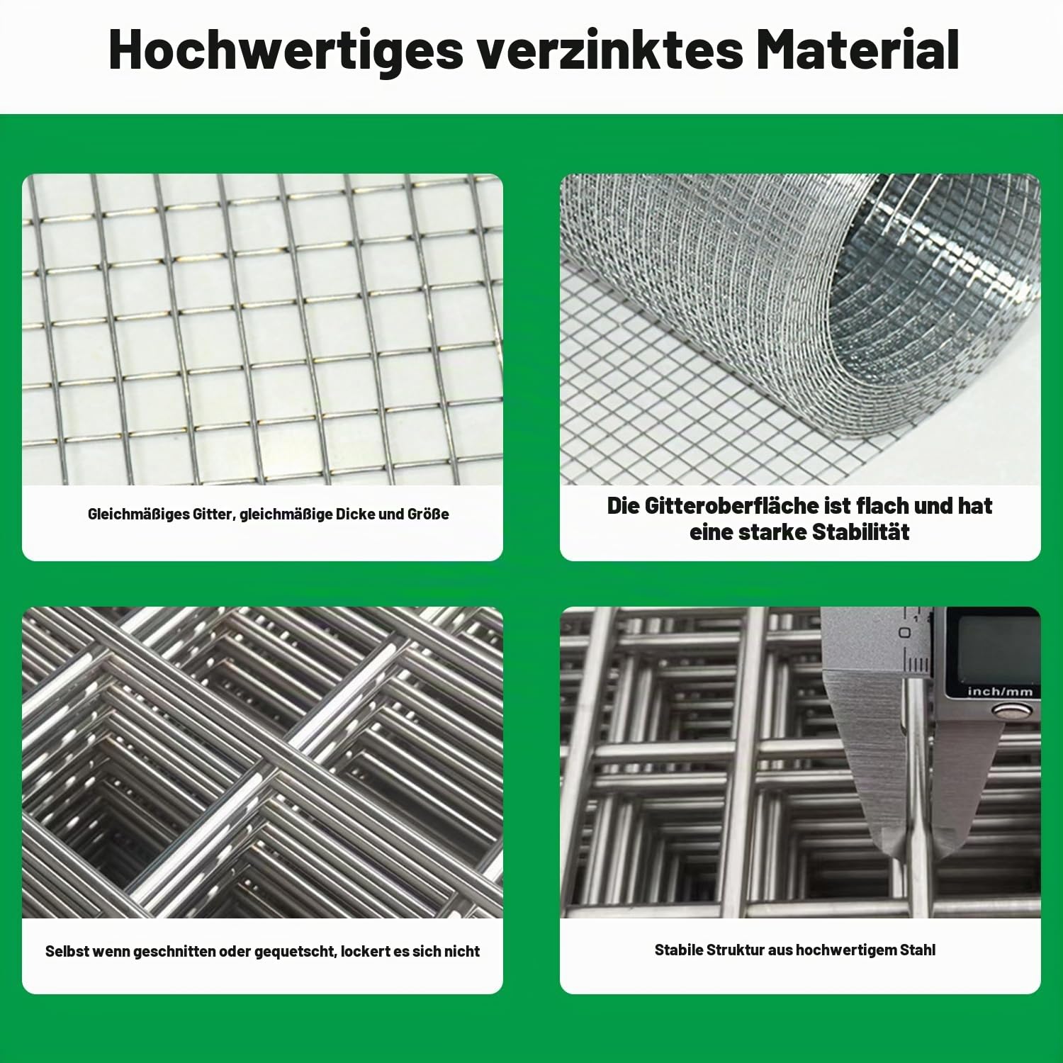 WüHlmausgitter 1m X 25m Verzinkt & Rostfrei, Maschendrahtzaun 25mm Masche 0,9 Mm Draht StäRke, Hasendraht Kaninchendraht Volierendraht, Drahtgitter für Hochbeet Zaun HüHnerdraht Hasengitter