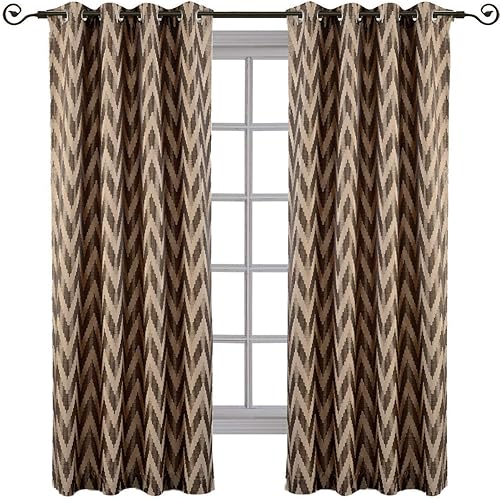 Miniatura 4 de Lisette - Paneles de cortina jacquard con ojales superiores, juego de 2 paneles, 54 x 108 pulgadas cada uno