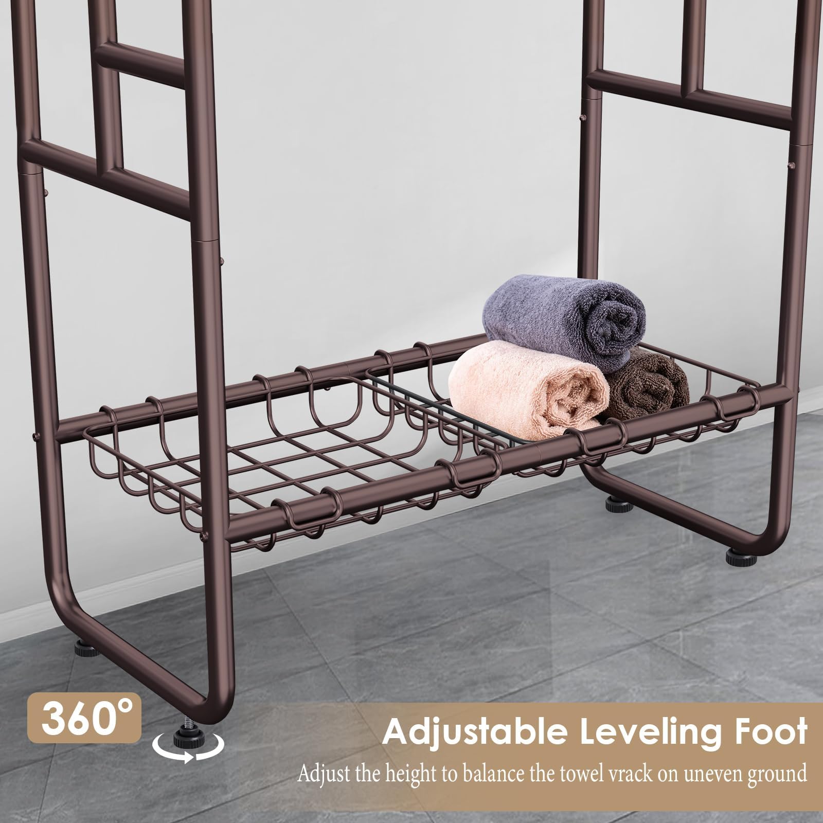 Snapklik.com : Kayfia 40" Tall Standing Towel Rack For Extra Large ...