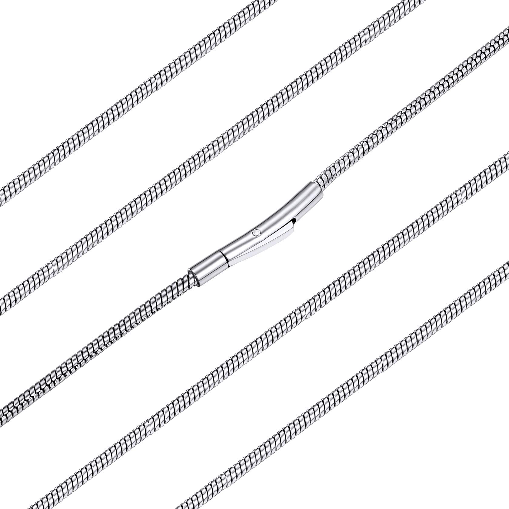 ChainsHouse925 Sterling Silver Chain Necklace for Women Girls, 1.3-5mm Sturdy Cuban/Figaro/Twisted Rope/Rolo Box Chain, 14',16',18',20',22',24',26',28',30'(Send Gift Box)