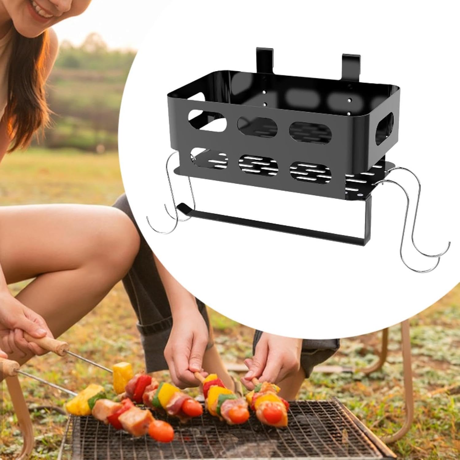 Shelf Sturdy BBQ Accessories Organizer BBQ Side Shelf Fishing