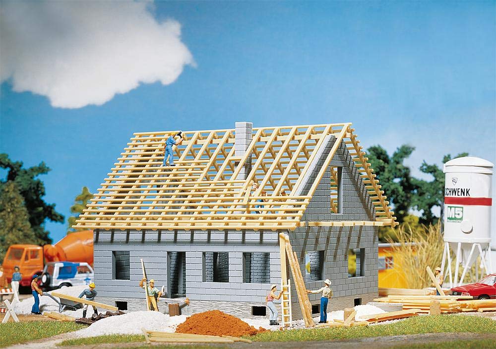 FALLER 130303 - Einfamilienhaus im Bau, 18.6 x 5.2 x 27.8 cm