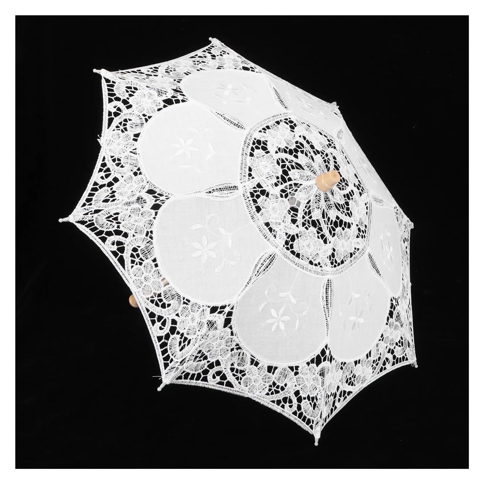 ombrello da sposa in pizzo, ombrellino a mano, Ombrellone da sposa in pizzo bianco grande e piccolo