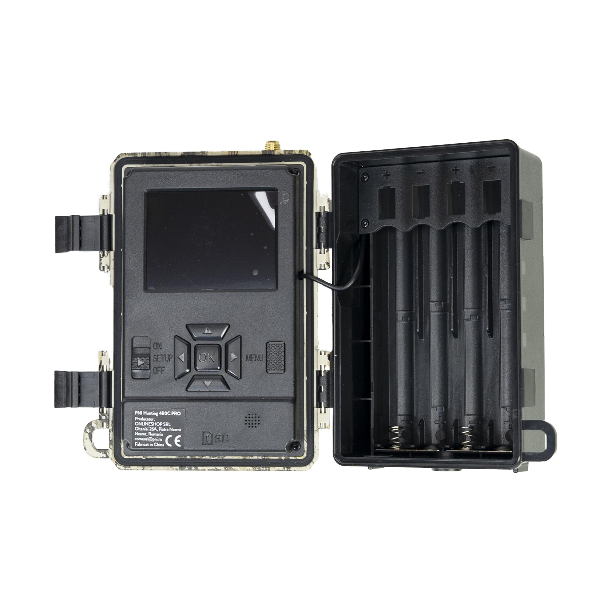 PNI Hunting 480C Pro Wildkamera – 24 MP Full HD mit 4G-Konnektivität, GPS, Infrarot-Nachtsicht, IP66 wasserdicht, schnelle Auslösegeschwindigkeit für Wildtierüberwachung und Sicherheit