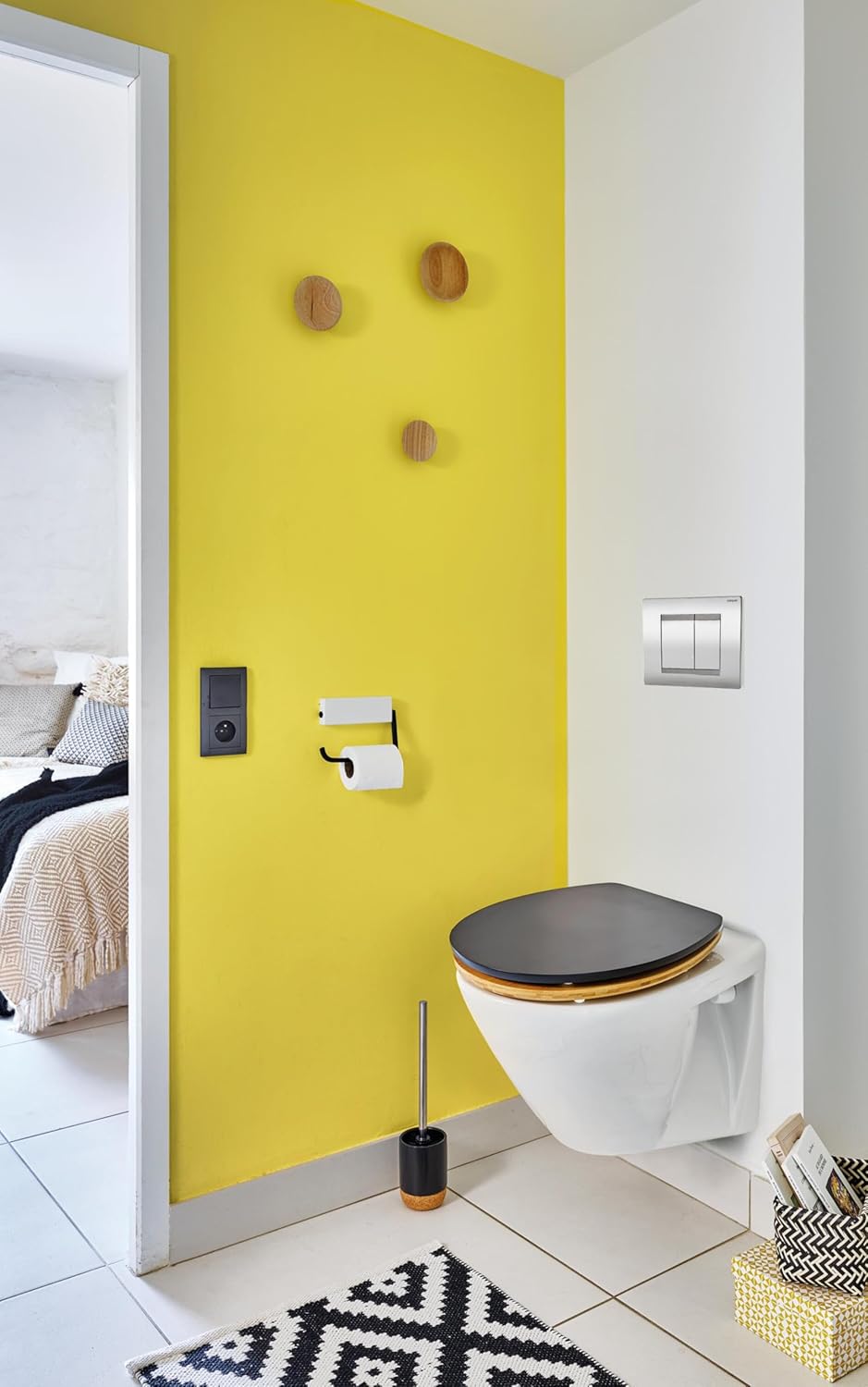 Wirquin Toilet Actuator Plate – Plate Matt Chrome Dual Flush Button Control Essential Wirquin