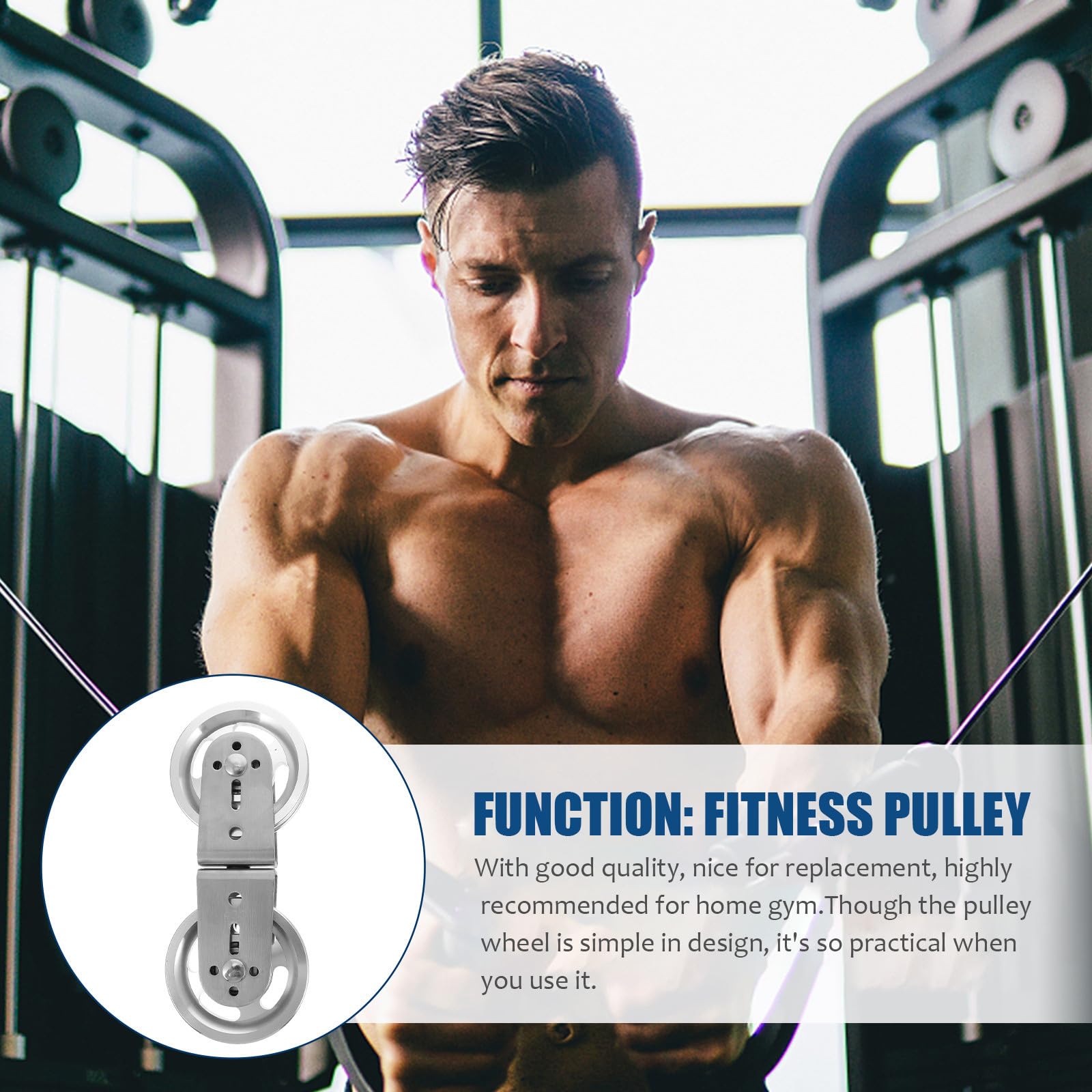 YARNOW Polea de Elevación y Fácil de Instalar Cojinetes de Acero Inoxidable Rueda Silenciosa para Máquina de Fitness Suspendida para Gimnasio en Casa