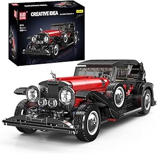Mould King 10114 MOC Technique Voiture Ancienne Modèle Kit de Construction, 1308+ Pièces Voiture Classique Collection Modèle, pour Adolescents 14+/ Adultes/Collectionneurs de Véhicules