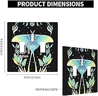 Vista 10 de Toggle Light Switch Wall Plate, Japanese Cherry Blossoms Mountain Tower Double Switch Cover, Size 2-Gang 4.5" X 4.5