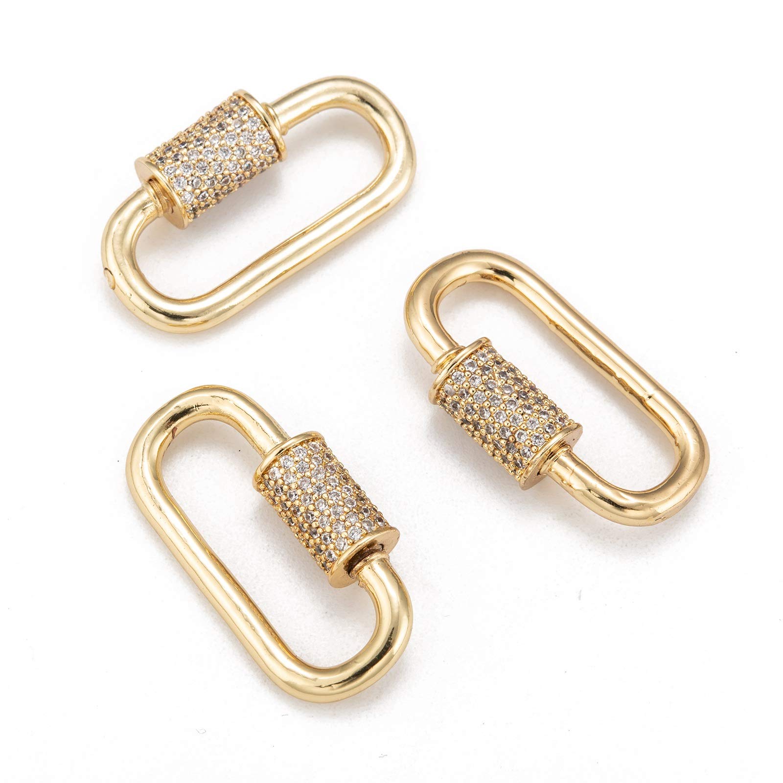 Operitacx Set 3 Pezzi Fibbie a Vite Per Collana, Chiusure a Moschettone Per Gioielli Fai Da Te, Accessori Durevoli Per Braccialetti e Creazione Di Gioielli Artigianali