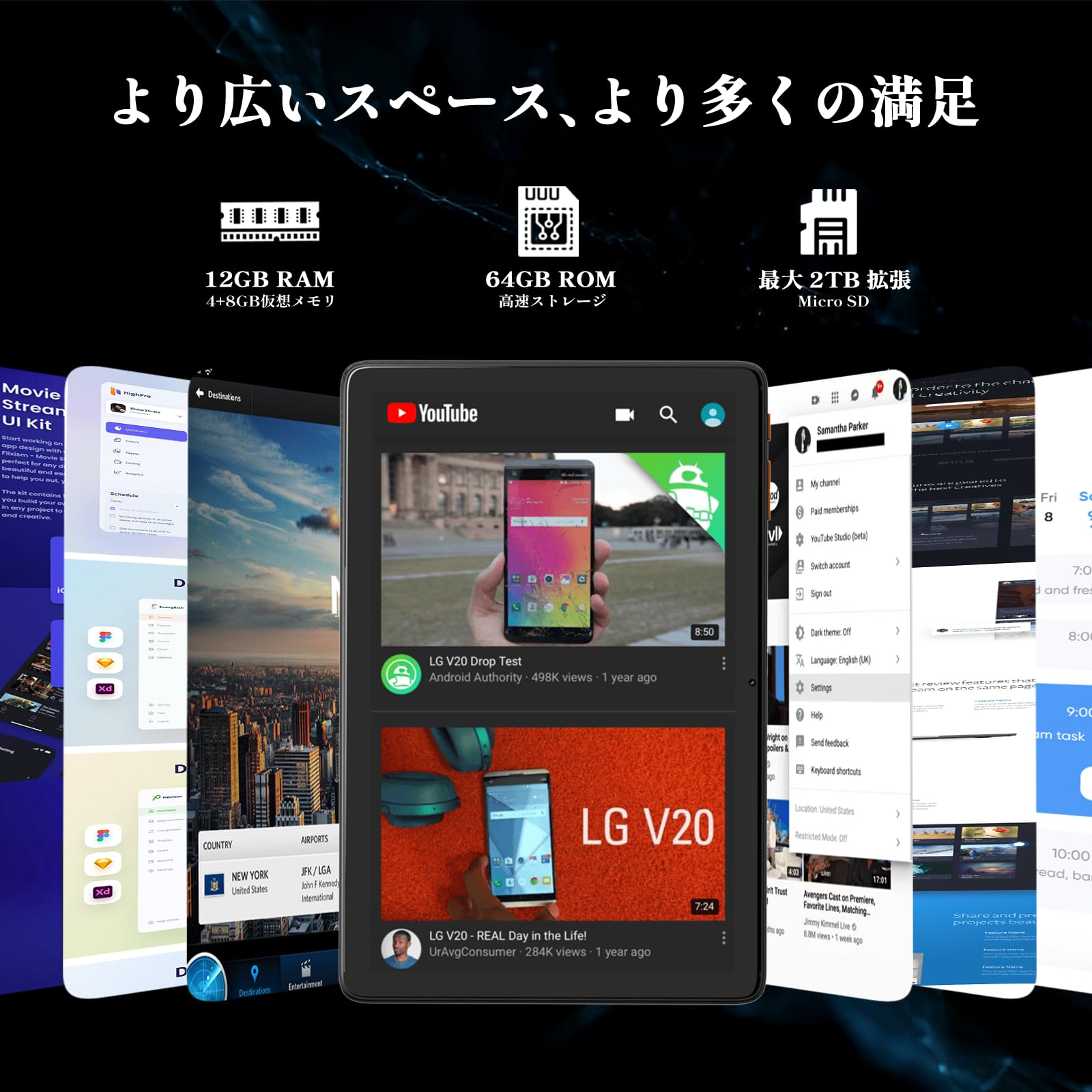 Android 15 タブレット 10インチ 12GB+64GB+2TB拡張 Amazon.co.jp: 【Android 15 タブレット 10インチ Wi-fiモデル