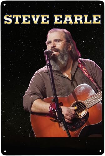 CASDAEL Steve Singer Earle - Letrero de metal vintage para decoración de pared, para el hogar, sala de estar, café, baño, cocina, oficina, 8 x 12